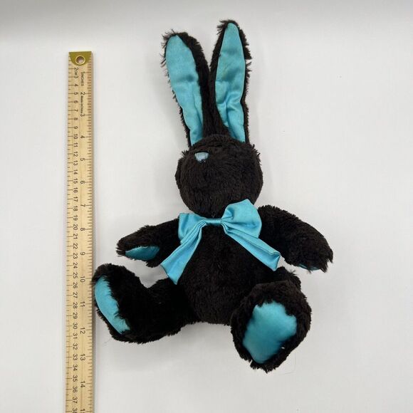 Inter-American Products Dark Brown Easter Bunny Rabbit Stuffed Plush Turquoise - Picture 8 of 8